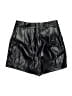Express Metallic Black Faux Leather Shorts Size 0 - photo 2