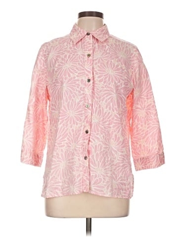 Sigrid Olsen 3/4 Sleeve Button-Down Shirt (view 1)