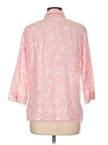 Sigrid Olsen 3/4 Sleeve Button-Down Shirt (view 2)
