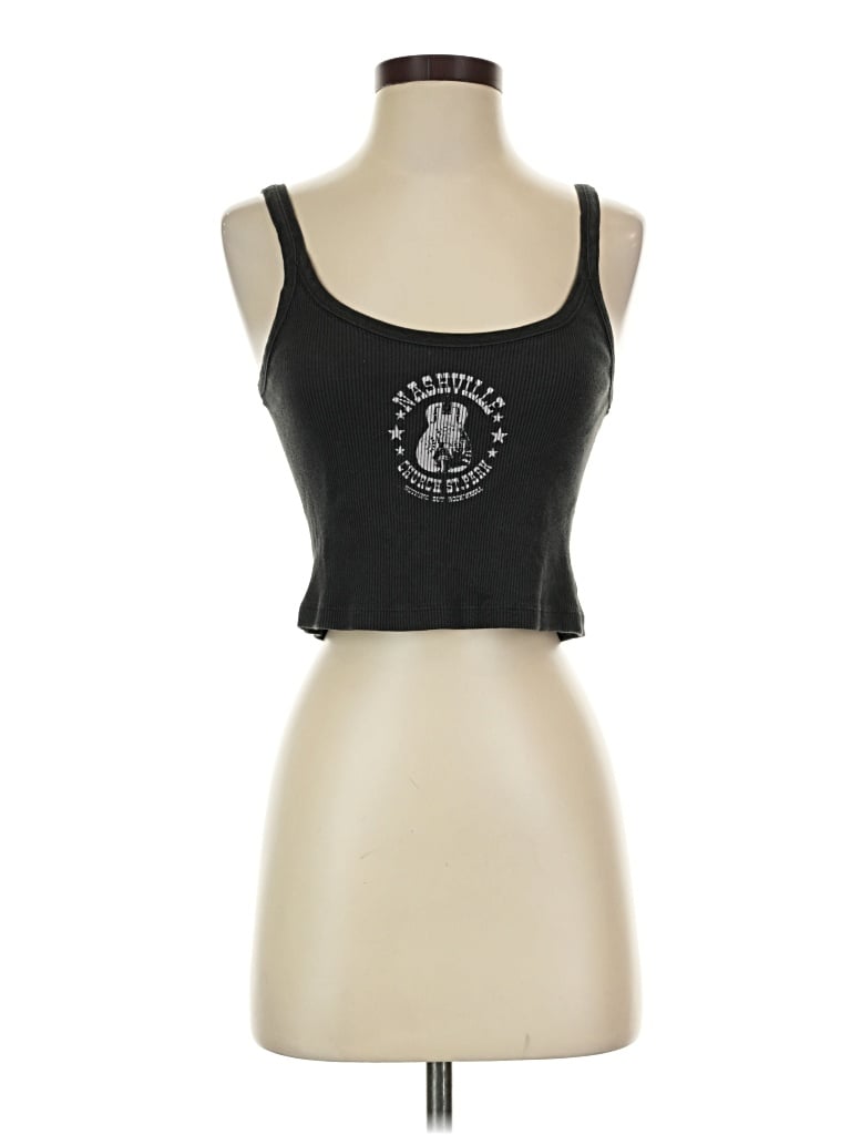 Pre-owned John Galt Tank Top Black Strapless Neckline Tops