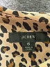 J.Crew 100% Silk Animal Print Brown Long Sleeve Silk Top Size 6 - photo 7