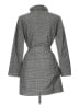 Talbots 100% Polyester Houndstooth Gray Trenchcoat Size 10 - photo 2