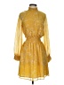 Halogen 100% Polyester Paisley Yellow Cocktail Dress Size XS - photo 1