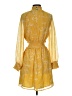 Halogen 100% Polyester Paisley Yellow Cocktail Dress Size XS - photo 2