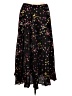 Halogen Graphic Floral Black Casual Skirt Size M - photo 1