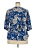 West Kei 100% Polyester Blue 3/4 Sleeve Blouse Size XXL - photo 2