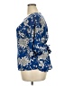 West Kei 100% Polyester Blue 3/4 Sleeve Blouse Size XXL - photo 5