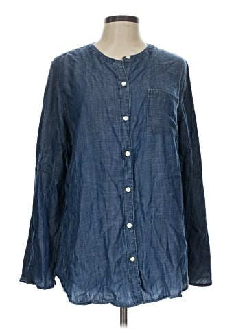 Banana Republic Factory Store 3/4 Sleeve Button-Down Shirt (view 1)