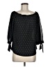 Veronica M. 100% Polyester Black 3/4 Sleeve Blouse Size S - photo 1