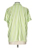 Muk Luks Stripes Green Short Sleeve Blouse Size L - photo 2