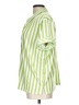 Muk Luks Stripes Green Short Sleeve Blouse Size L - photo 5