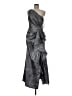 Xscape Metallic Silver Cocktail Dress Size 6 - photo 1