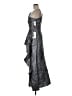 Xscape Metallic Silver Cocktail Dress Size 6 - photo 5