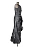Xscape Metallic Silver Cocktail Dress Size 6 - photo 4
