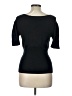 BCBGMAXAZRIA Black Short Sleeve Top Size L - photo 2