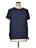 Lands' End Polka Dots Blue Short Sleeve Top Size XL - photo 1