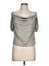 By Anthropologie Metallic Silver Short Sleeve Top Size L - photo 1