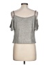 By Anthropologie Metallic Silver Short Sleeve Top Size L - photo 2