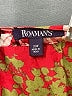 Roaman's 100% Cotton Floral Red 3/4 Sleeve Blouse Size 20W - photo 7