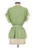Max Studio 100% Polyester Green Short Sleeve Blouse Size S - photo 2