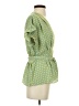 Max Studio 100% Polyester Green Short Sleeve Blouse Size S - photo 4