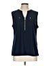Anne Klein Blue Sleeveless Blouse Size L - photo 1