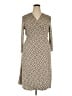 Apt. 9 Paisley Tan Casual Dress Size 2X - photo 1