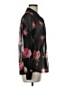 Moa Moa 100% Polyester Floral Black Long Sleeve Blouse Size M - photo 4