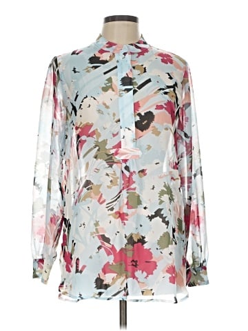 Anne Klein Long Sleeve Blouse (view 1)