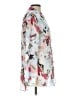 Anne Klein Floral Silver Long Sleeve Blouse Size 12 - photo 4