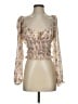 Free People 100% Polyester Gold Long Sleeve Blouse Size S - photo 1
