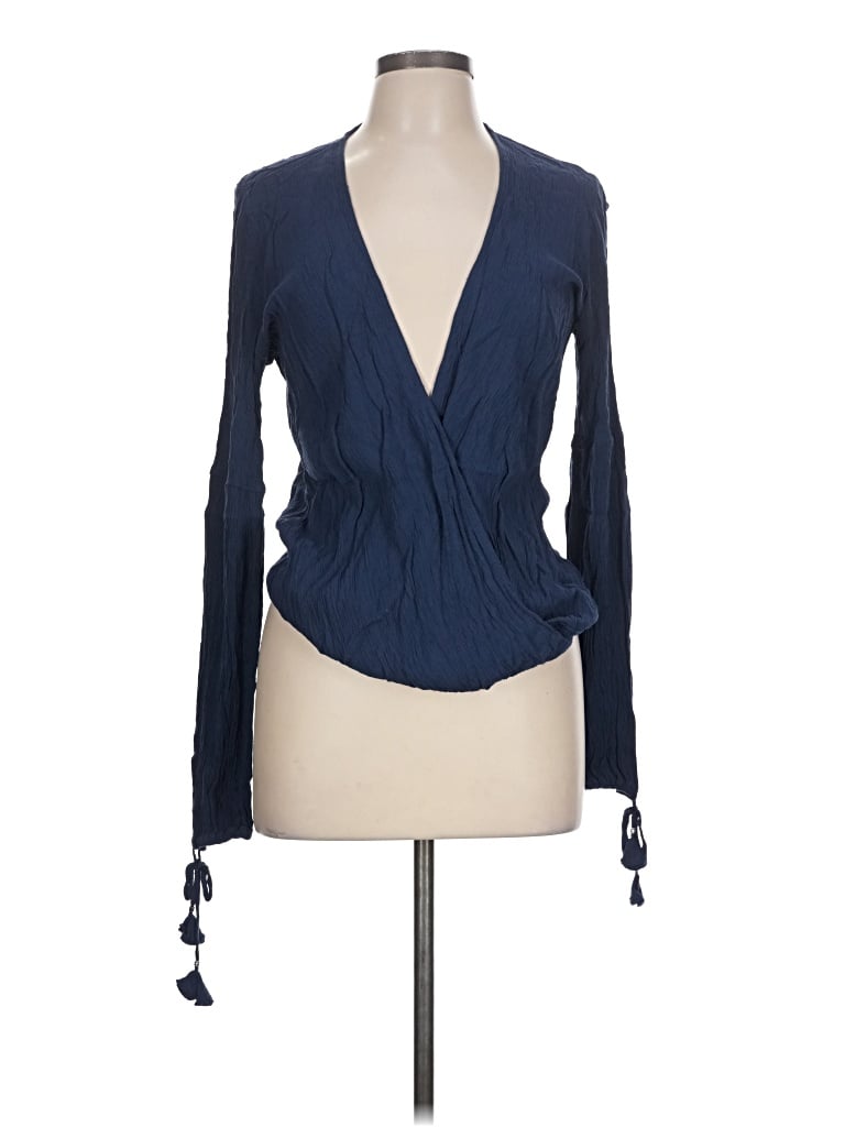 Pre-owned Lovestitch Long Sleeve Blouse In Blue