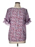 Liz Claiborne 100% Polyester Red Short Sleeve Blouse Size L - photo 1