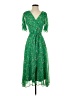 DKNY 100% Polyester Green Casual Dress Size 2 - photo 1