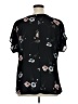 West Kei 100% Polyester Black Short Sleeve Blouse Size XL - photo 2