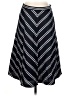 Talbots Chevron-herringbone Blue Casual Skirt Size 4 - photo 1