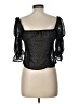 Nasty Gal Inc. 100% Polyester Black Short Sleeve Blouse Size 6 - photo 2