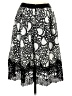 Ann Taylor Graphic Black Formal Skirt Size 10 - photo 2