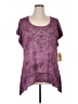One World Purple Short Sleeve Top Size 1X - photo 1