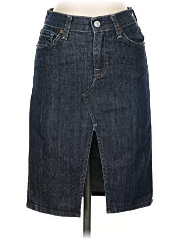 7 For All Mankind Denim Skirt (view 1)