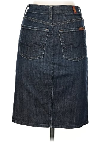 7 For All Mankind Denim Skirt (view 2)