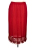Roaman's 100% Polyester Red Casual Skirt Size 18 - photo 1