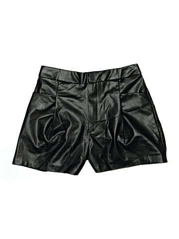 Zara Faux Leather Shorts (view 1)