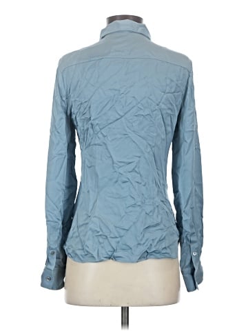 Theory Long Sleeve Silk Top (view 2)