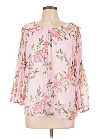 LC Lauren Conrad 3/4 Sleeve Blouse (view 1)