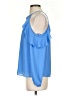 Naked Zebra 100% Polyester Blue Sleeveless Blouse Size S - photo 5