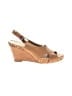 Reba 100% Leather Tan Wedges Size 8 1/2 - photo 1