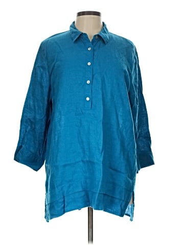 J.Jill 3/4 Sleeve Button-Down Shirt (view 1)