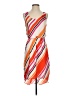 Express 100% Polyester Stripes Multi Color Orange Casual Dress Size S - photo 1