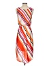 Express 100% Polyester Stripes Multi Color Orange Casual Dress Size S - photo 2